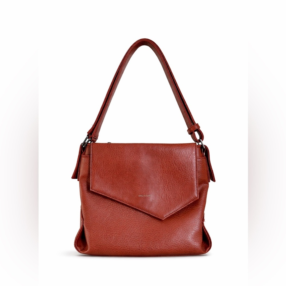 Matt and Nat Monkland Dwell Vegan Leather Hobo Bag Brown
